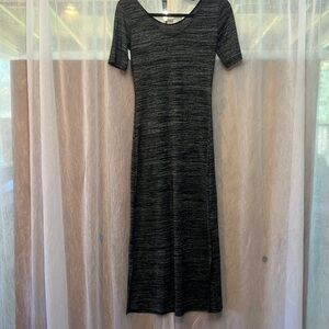 3/$20 long heather grey dress  with slits